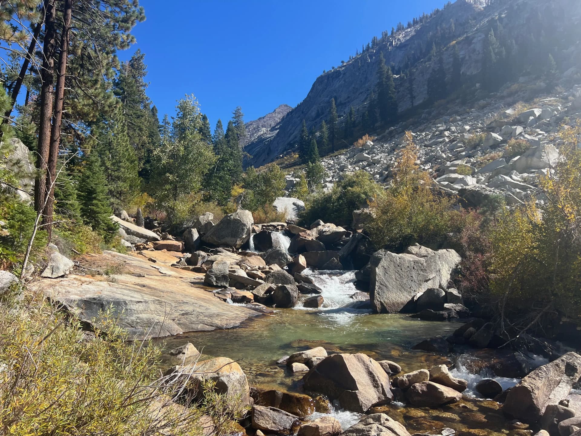 Looking East up Bubbs Creek.