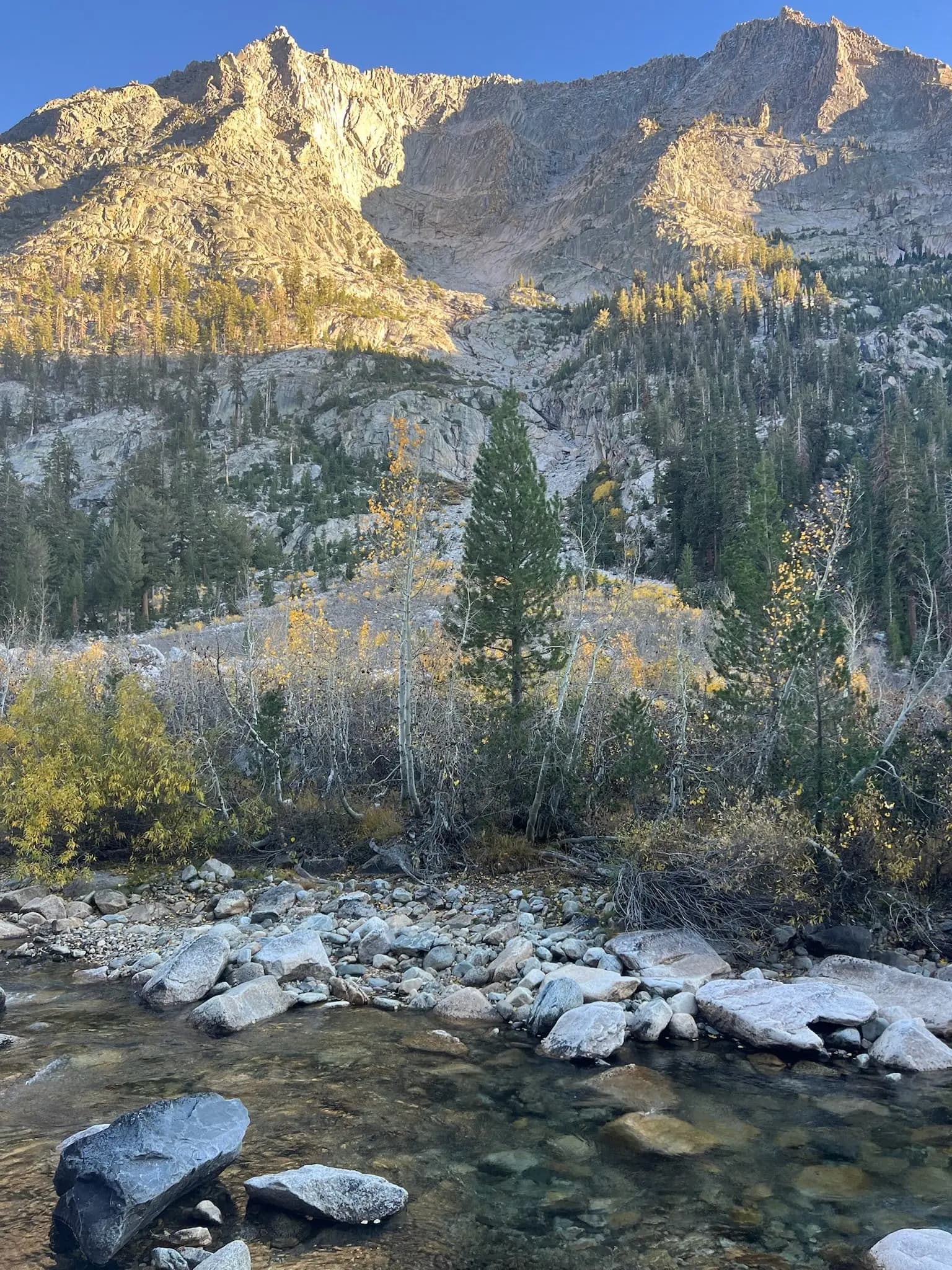 Looking South on Woods Creek, pumping water.