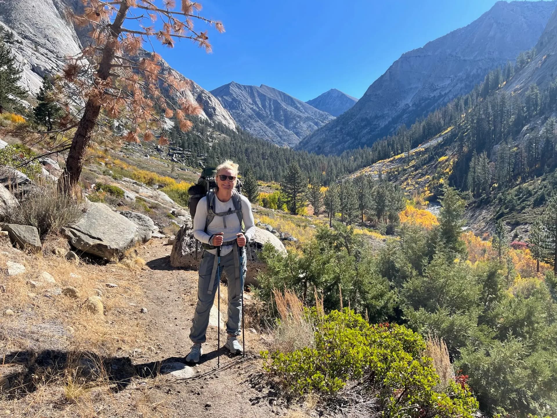 Looking East at Woods Creek with Cara. Love the fall colors.