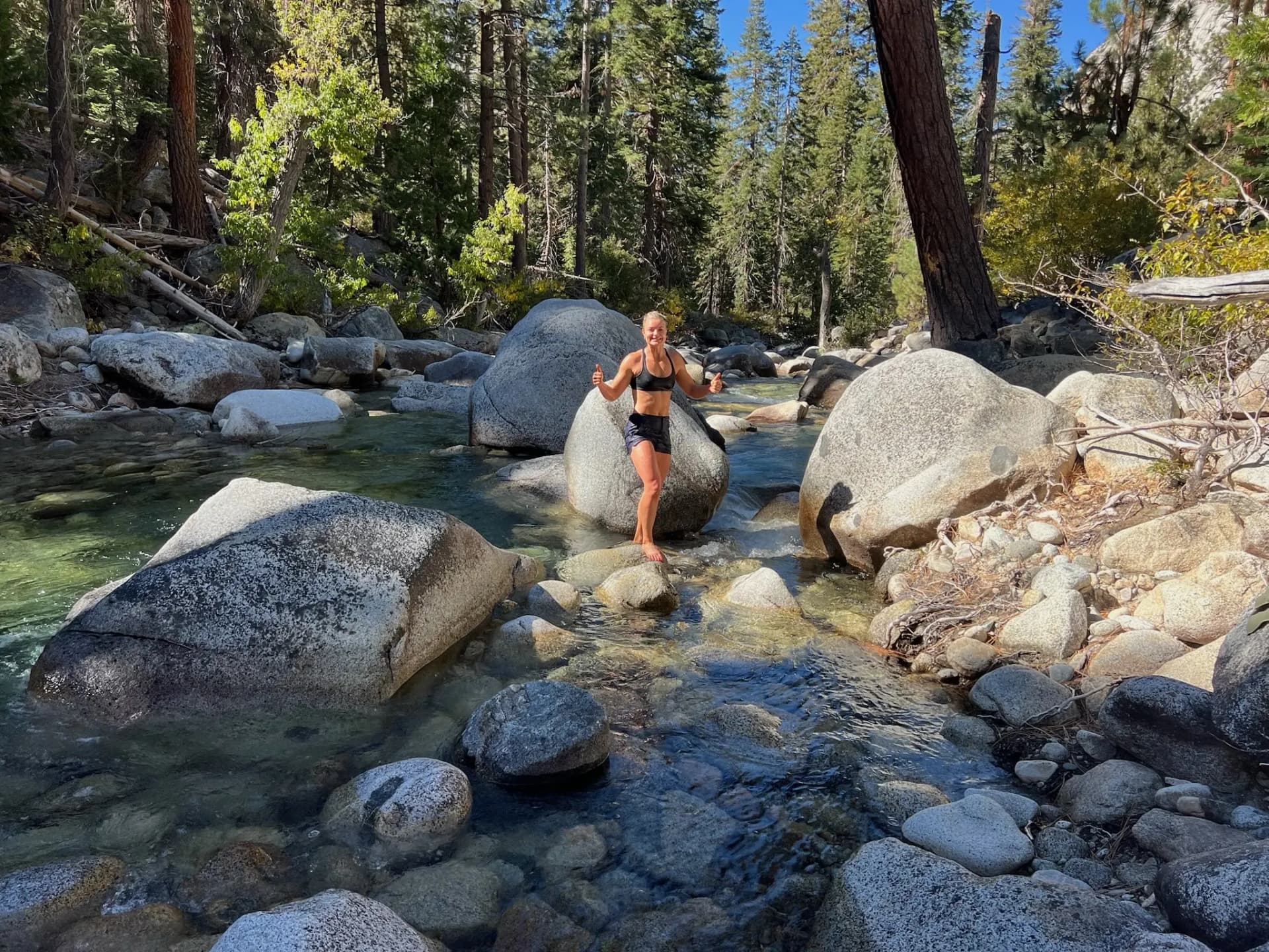 So cold! She got in so fast, I was amazed.