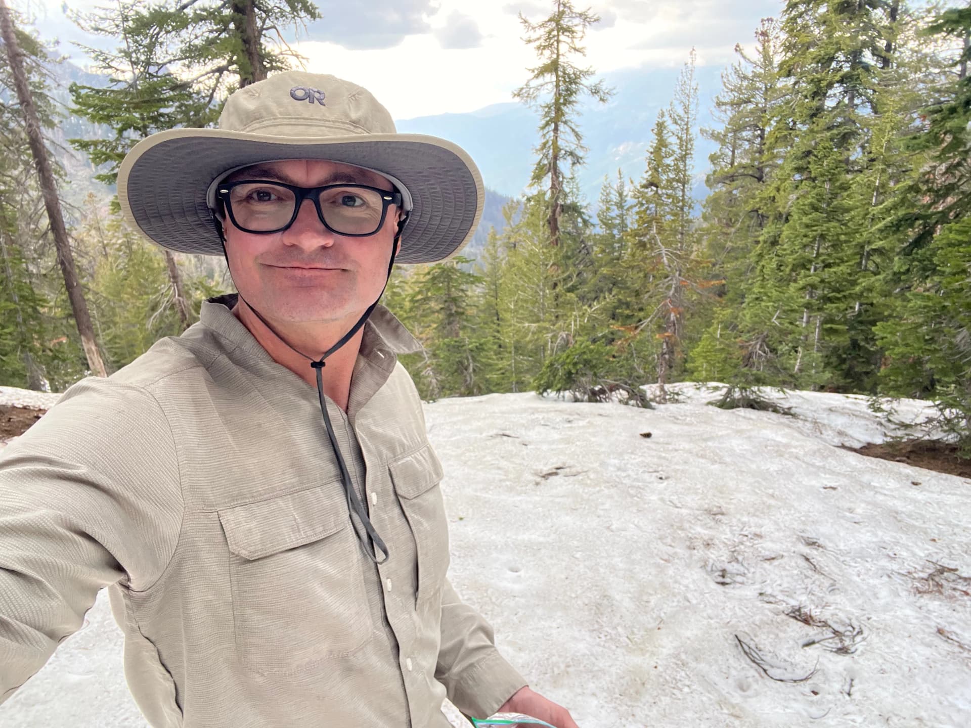 Me at the top of Timber Gap. Snow!