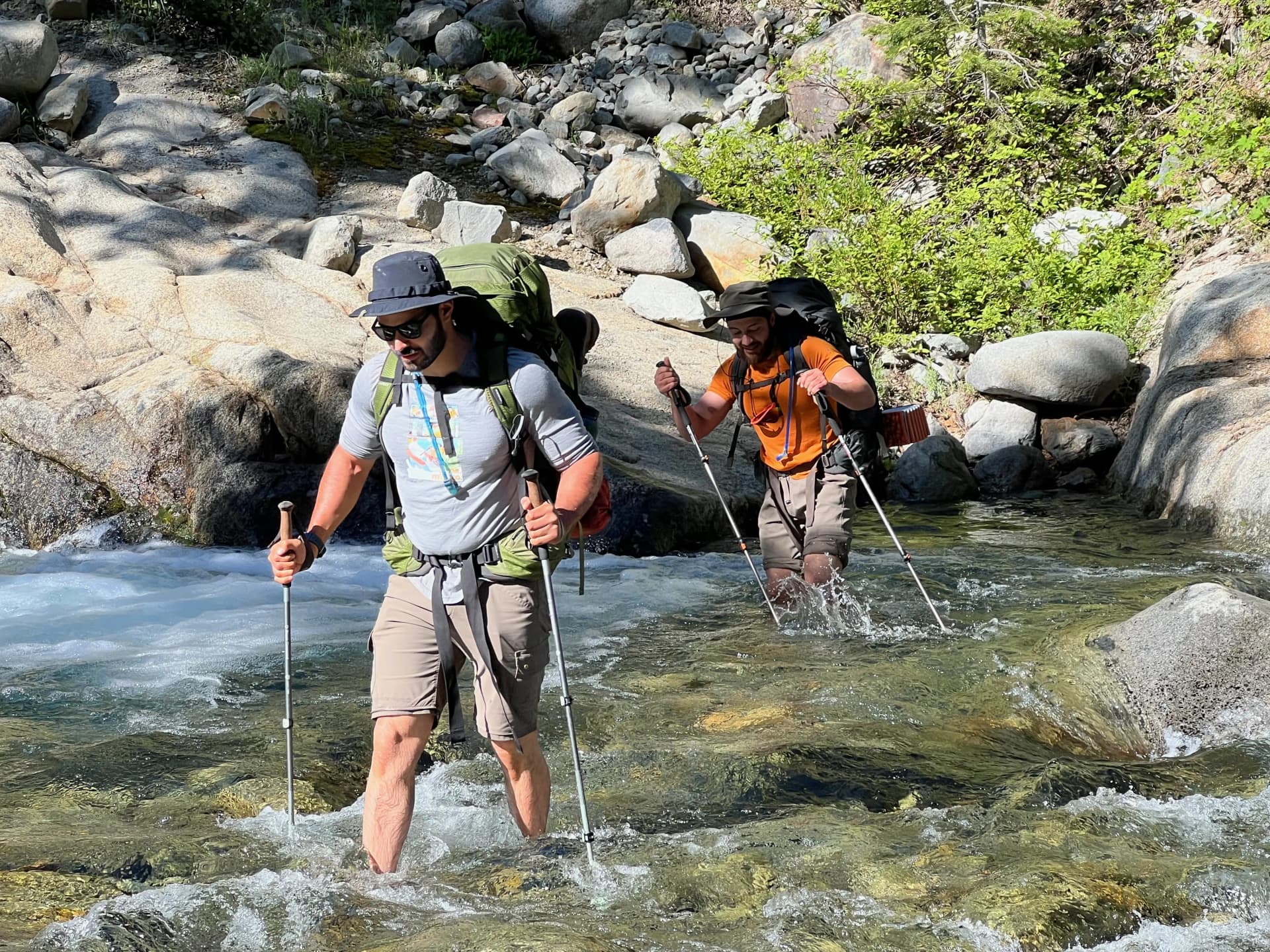 Our new friends crossing Cliff Creek