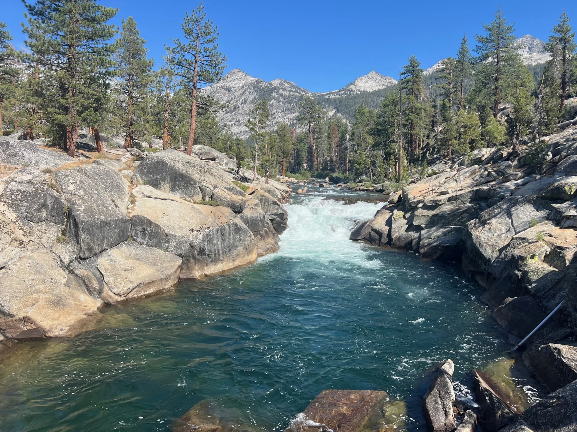 The headwaters of Lake Florence on the South Fork San Joaquin River.