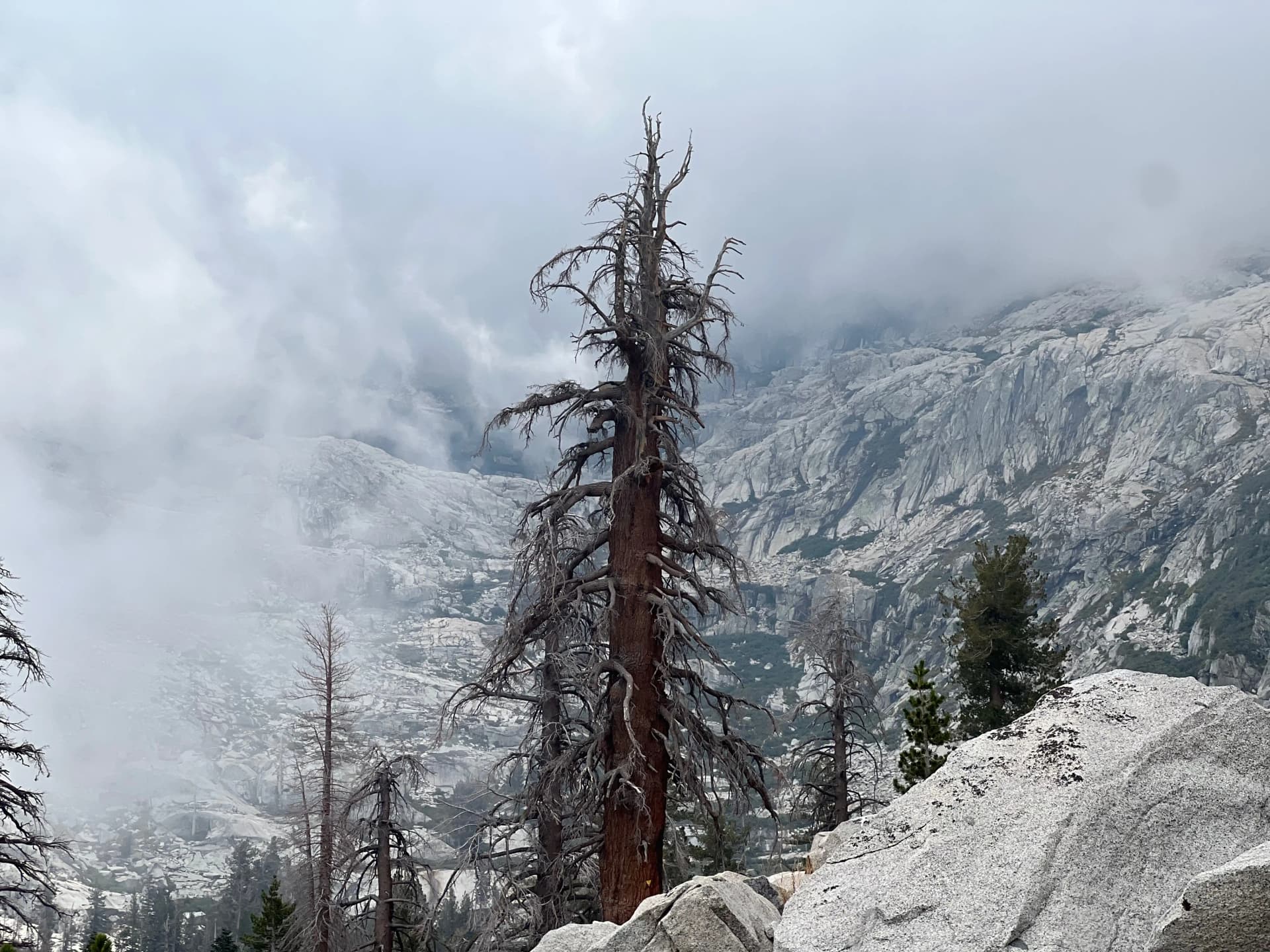 More clouds up to Pear Lake