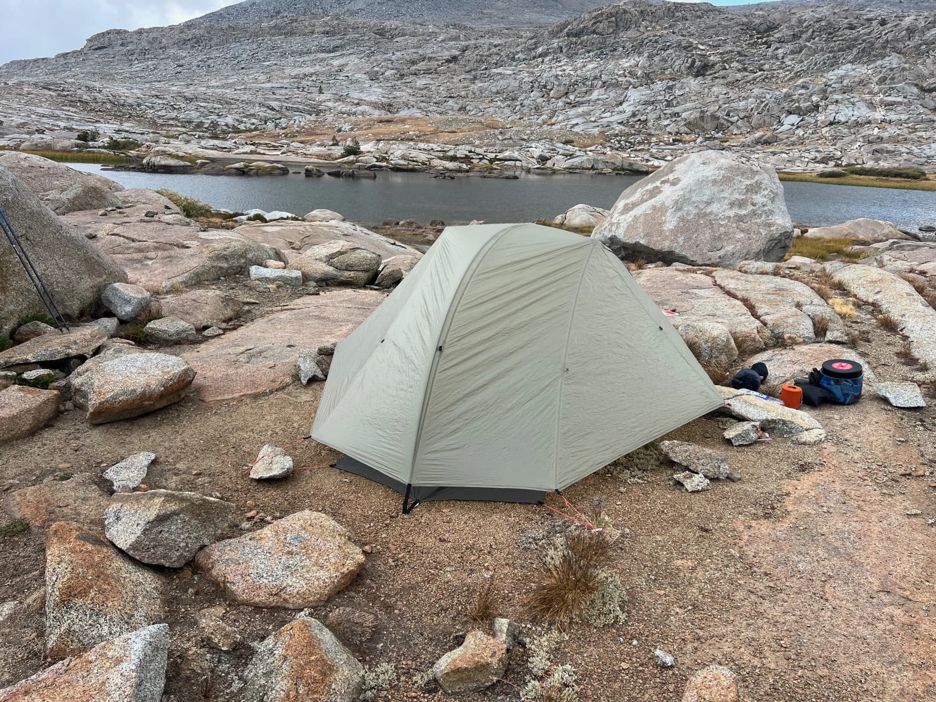 I used my REI quarter dome rain fly only, no netting.