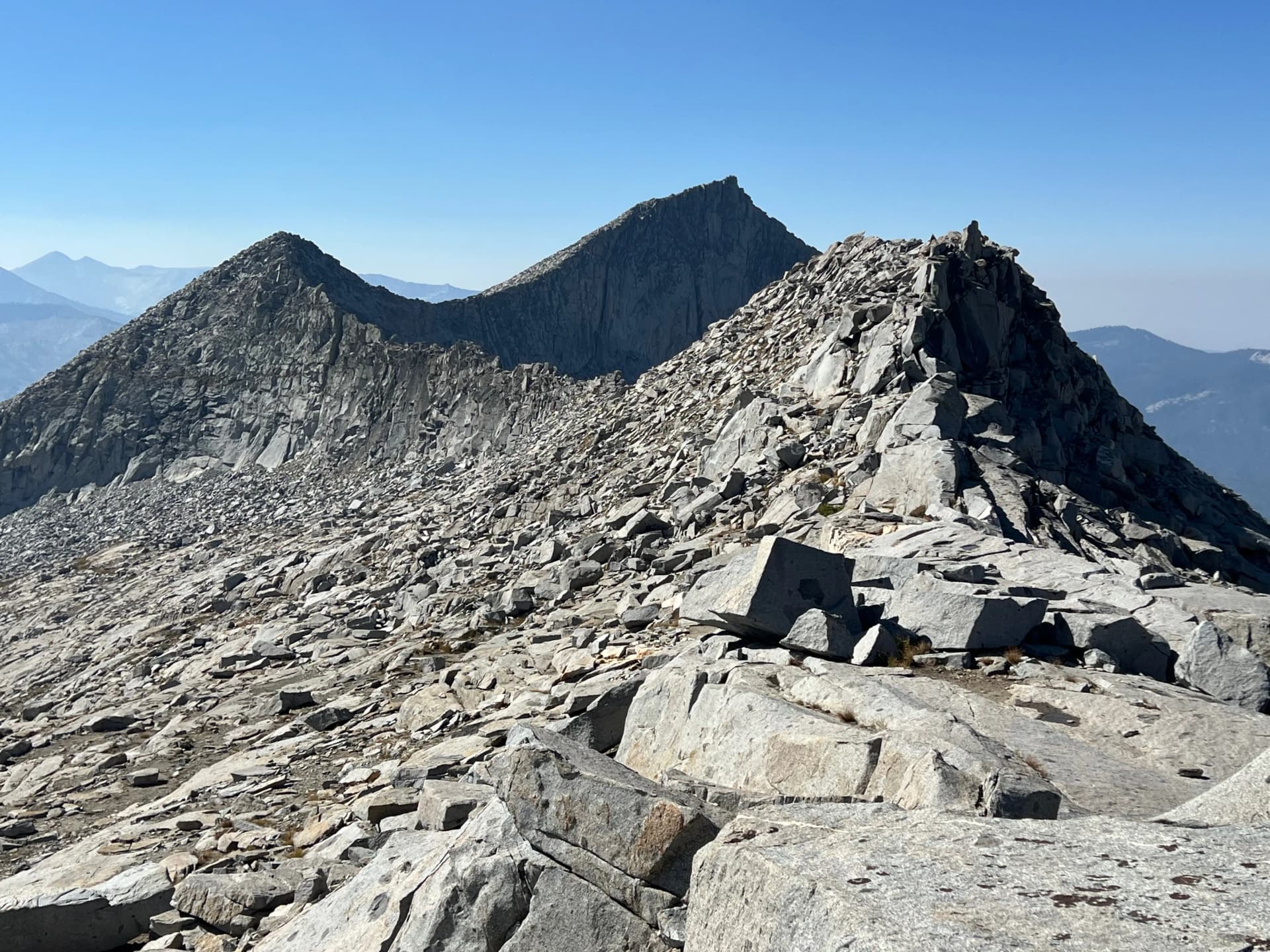 View down the spine of Pterodactyl Pass.