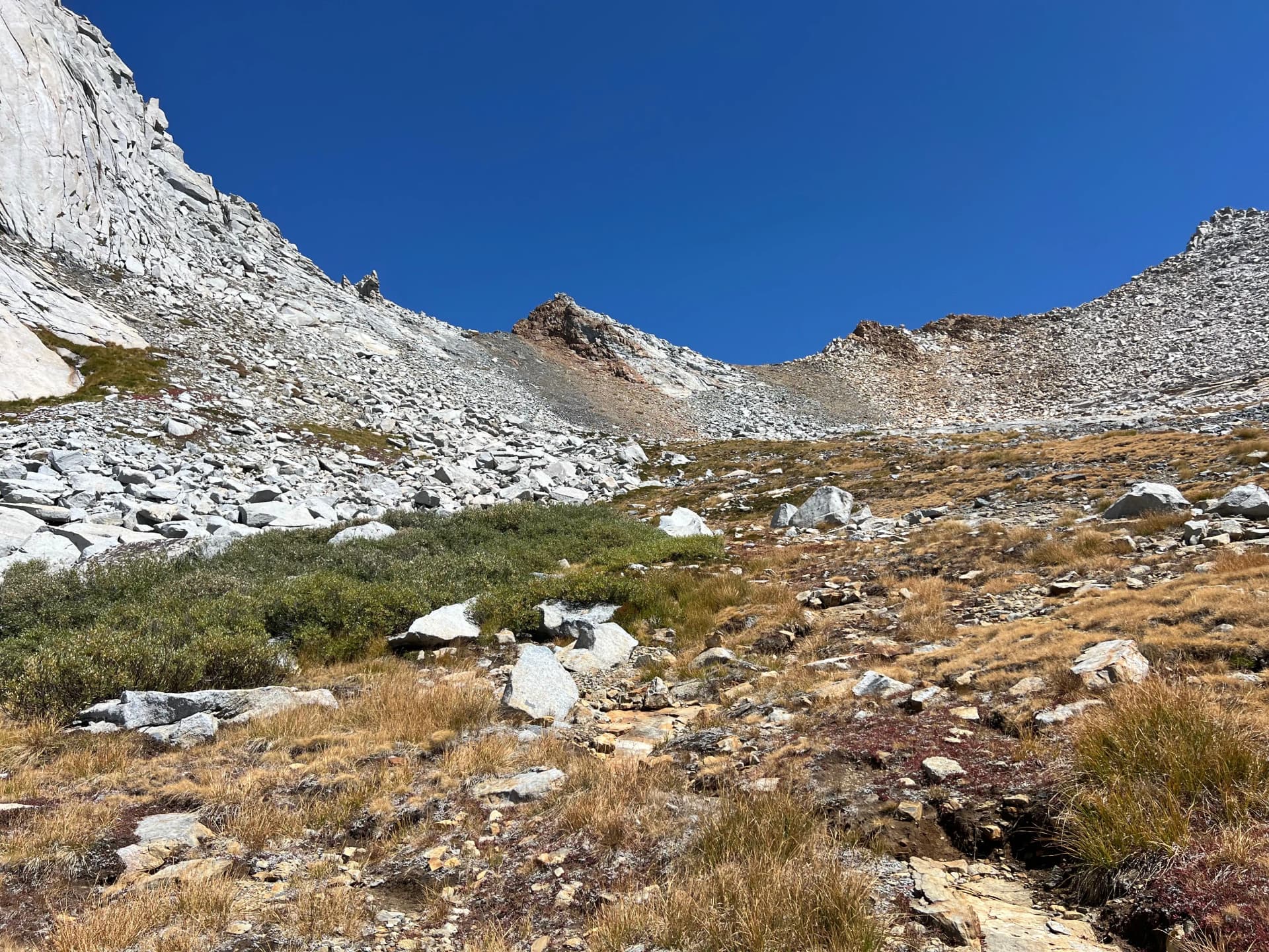 Getting closer to the top of Elizabeth Pass.
