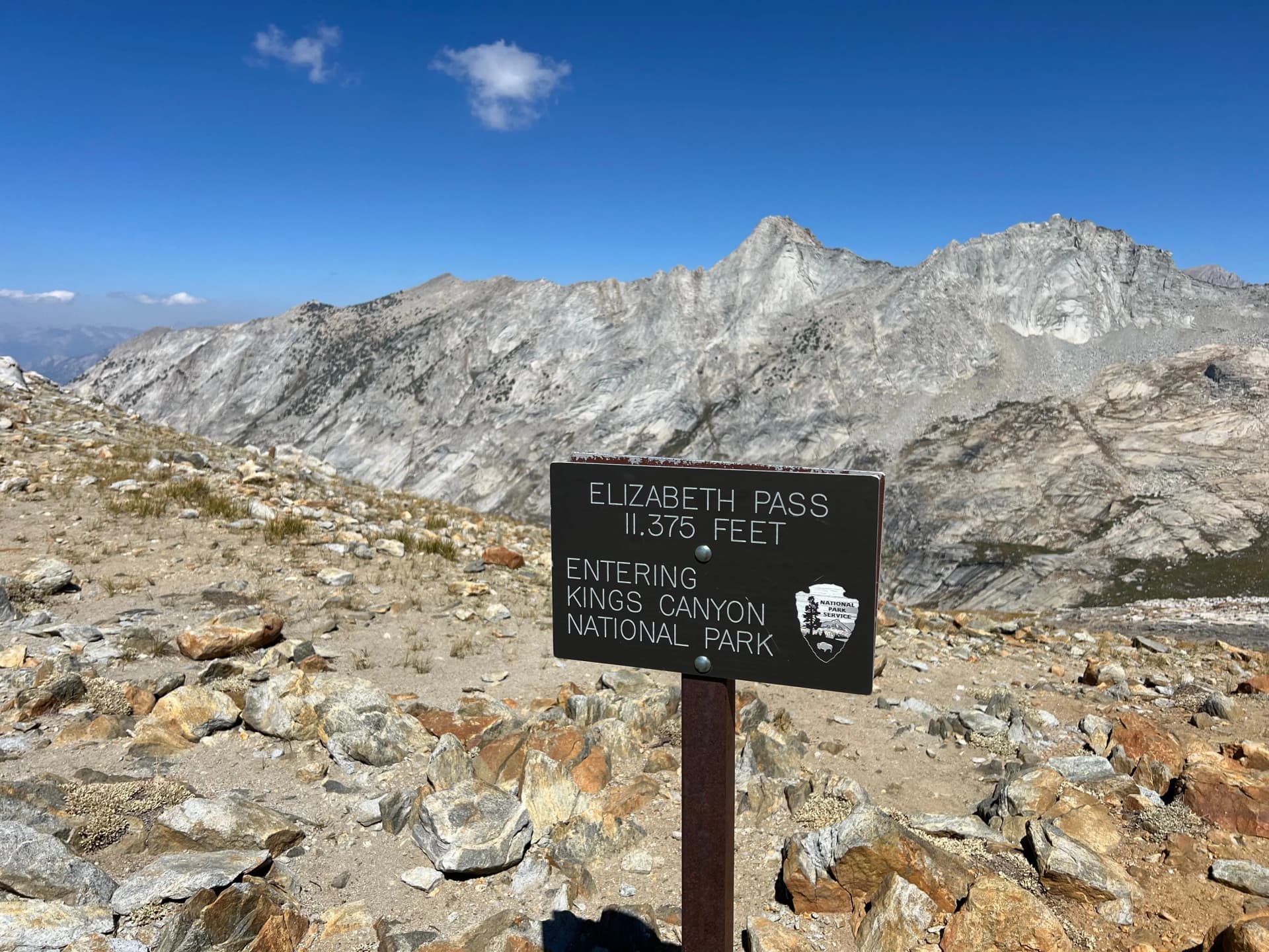 Top of Elizabeth Pass!