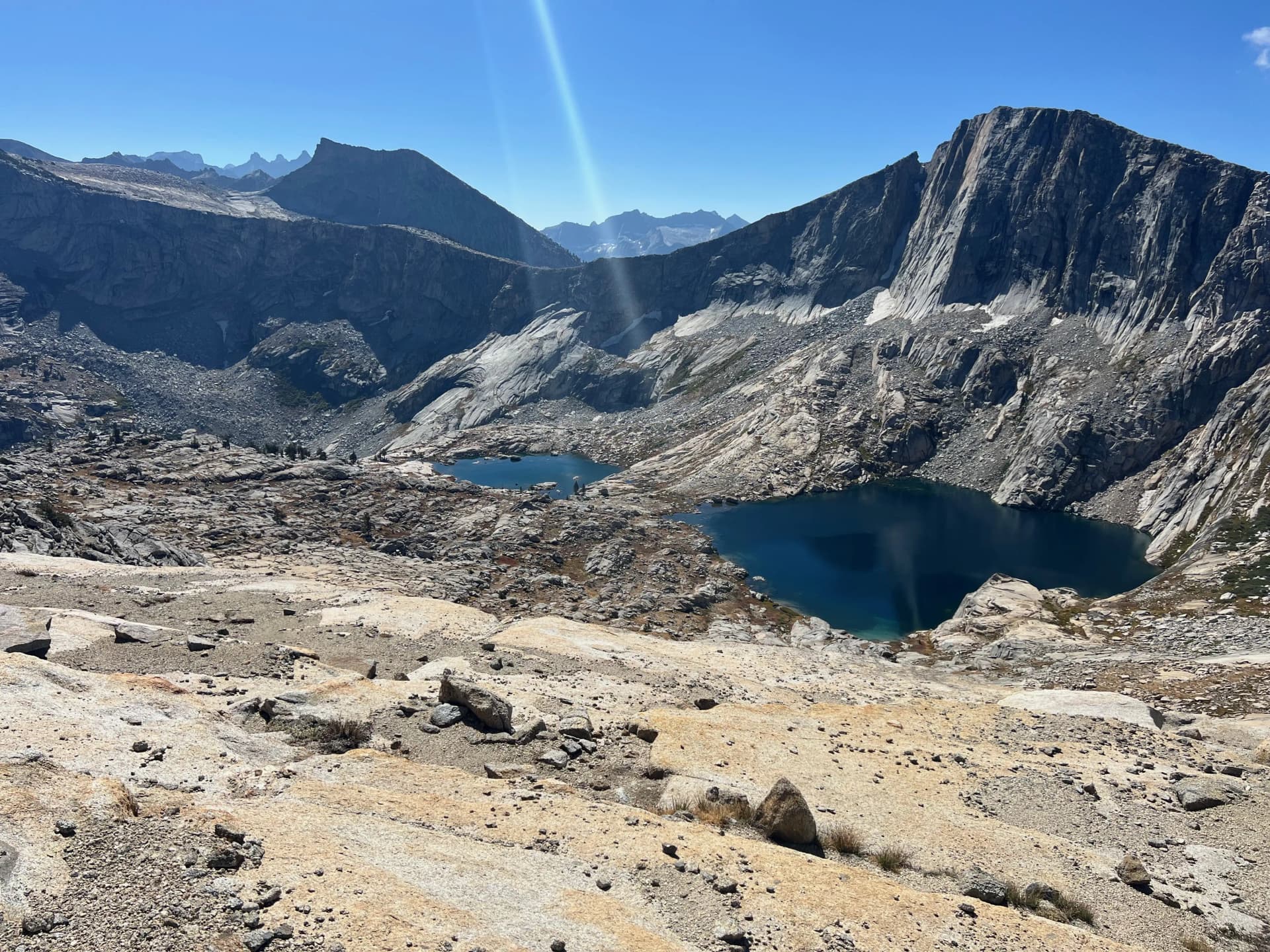 View of the chain of lakes above Big Bird.